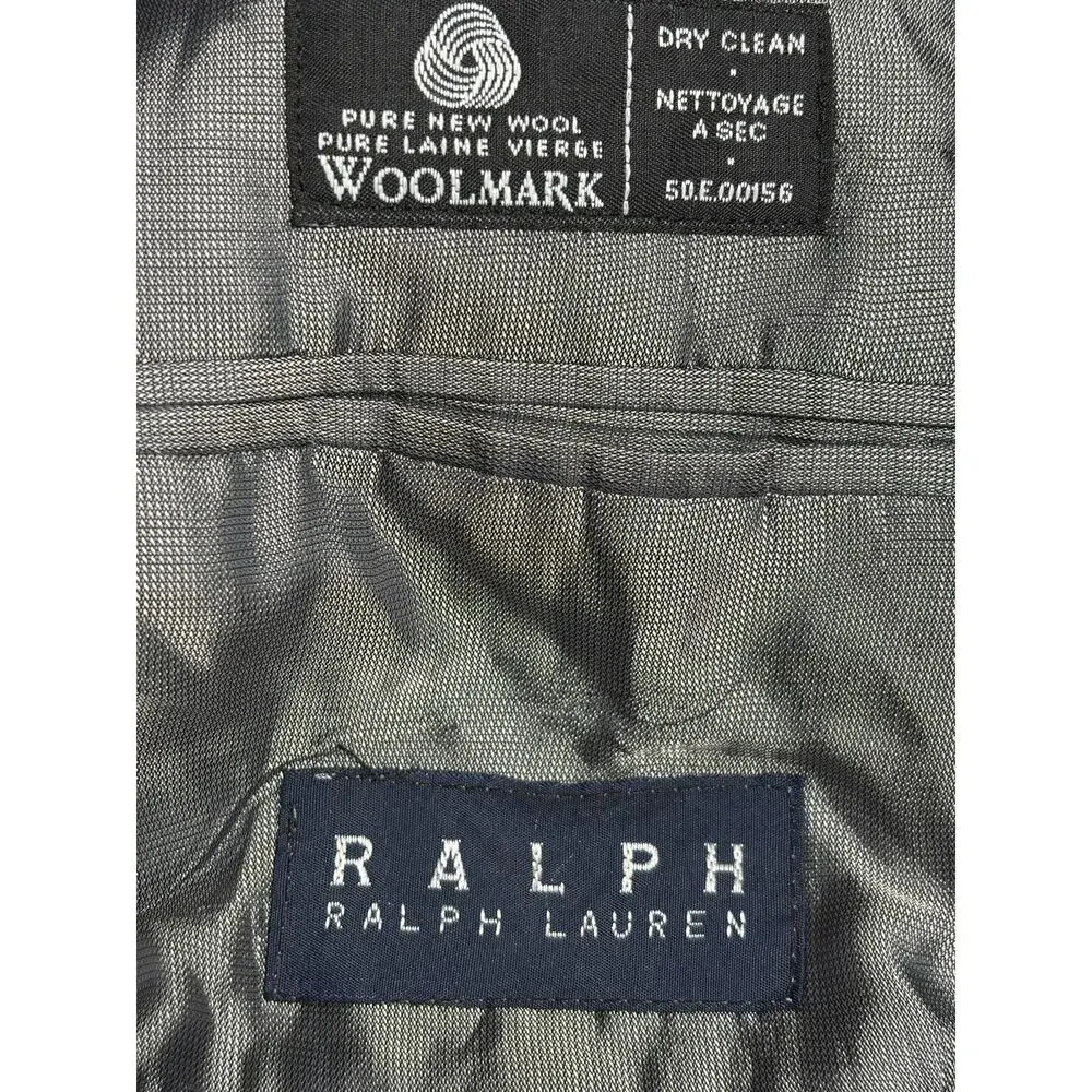 Ralph Lauren Blazer Mens 44R Gray Pinstripe Wool Made In Canada Dillard's Jacket